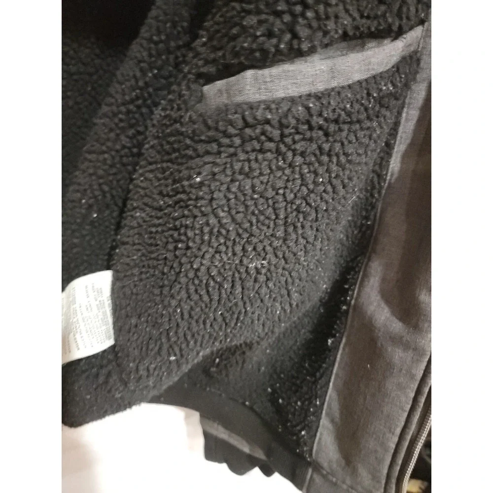 Levi's Men's Sherpa Lined Hooded Softshell Bomber Jacket Charcoal Gray Small - Picture 5 of 12